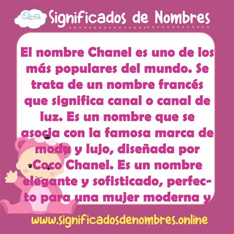 significado del nombre chanel en la biblia